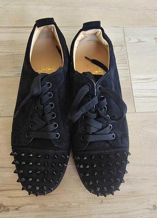 Кеди  christian louboutin чорні, розмір 39.5, замша
