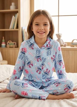 Уцінка. піжама домашній костюм stitch в новорічному стилі primark