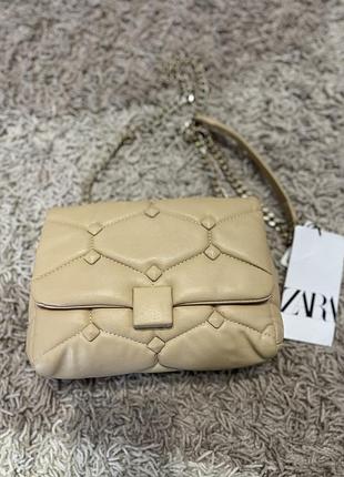Сумка zara  бежева 2