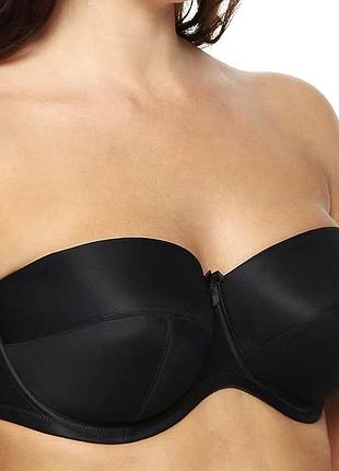 Якісний чорний бюстгальтер бандо 40dd