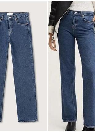 Джинси жіночі mango straight regular сині розмір 32
