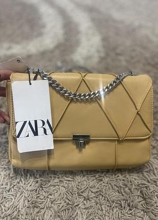 Сумка  zara, бежева 2