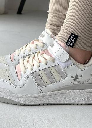 Кросівки жіночі adidas forum low white pink