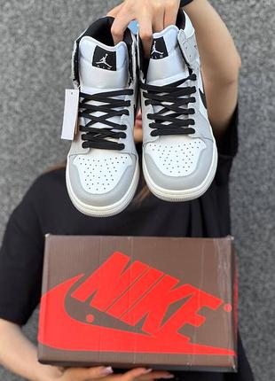 Кроссовки nike air jordan 1 grey 5