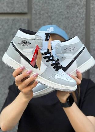 Кроссовки nike air jordan 1 grey 6