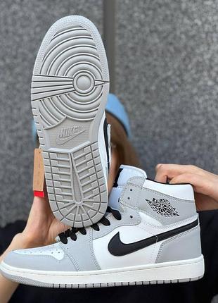 Кроссовки nike air jordan 1 grey 7