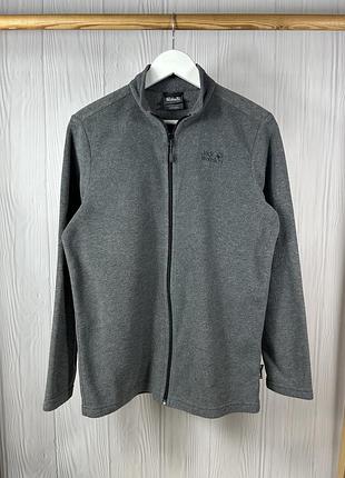 Jack wolfskin full zip флісова кофта фліска з теплого та легкого матеріалу розмір s