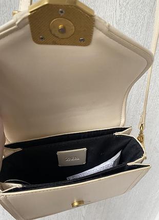 Бежевая сумка zara 7