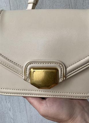 Бежевая сумка zara 4