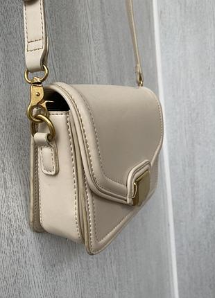Бежевая сумка zara 8