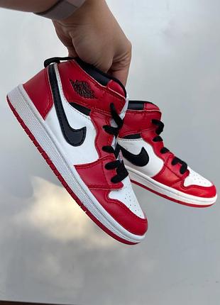 Кроссовки nike air jordan 1 hi kids 555088-101