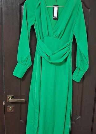 Довга жіноча сукня nasty gal зелена xs-s