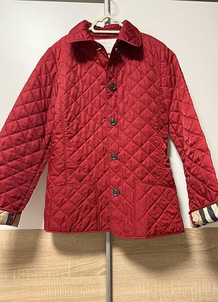 Куртка жіноча burberry brit/london стьобана демісезонна червона, оригінал