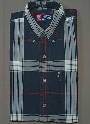 Комір 42 см  chaps ralph lauren size l(xl-xxl)  щільна  фланелева картата   сорочка 
 100% cotton