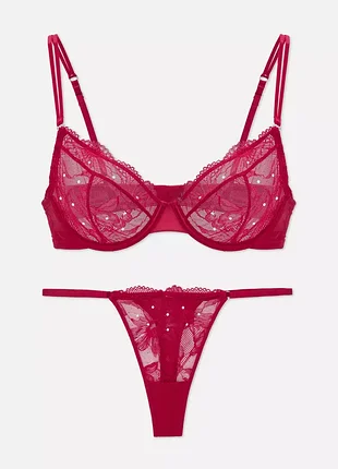 Сексуальні мереживні трусики-стринги зі стразами primark (xl)
