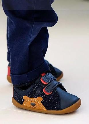 Дитячі шкіряні черевики перші кроки clarks roamer bear, устілка 12,5см