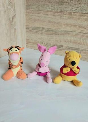 Disney вінні-пух, п’ятачок, тигрик — вінтажний пальчиковий театр mcdonald’s 1998, 3 шт.