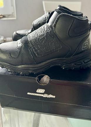 Черевики дитячі skechers з утепленням, чорні, розмір 31.5