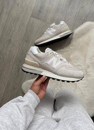 Жіночі кросівки new balance 574 milk (термо-мембрана) | 37–41
