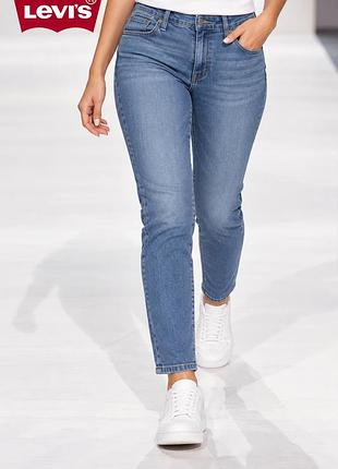 Жіночі джинси levi's сині xl бавовняні з еластаном