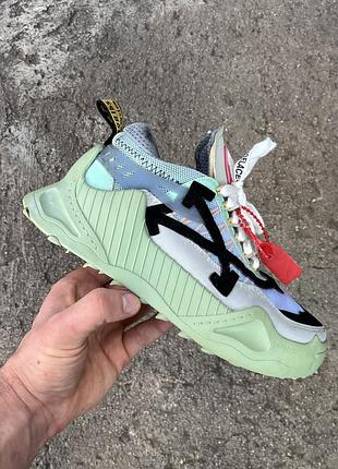 Рідкісні зелені кросівки off white odsy1000 з великим логотипом й фірмовою пломбою