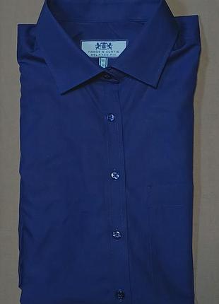 Комір 40 см  hawes & curtis size uk14 жіноча темно синя сорочка 
 100% cotton relaxed fit