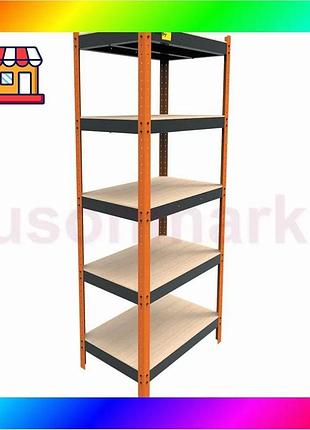 Bs металлический усиленный стеллаж best mix emby heavy series (размер 2500х900x600мм) 5 полок дсп до 3 bas77/n