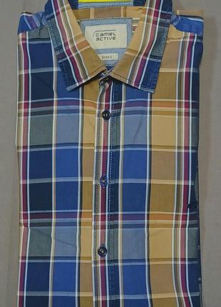Воротник 41 см camel active size m в клетку рубашка fitted 
 100% cotton пуговицы брендированные
