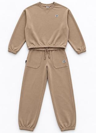 Спортивний костюм жіночий puma бежевий oversize