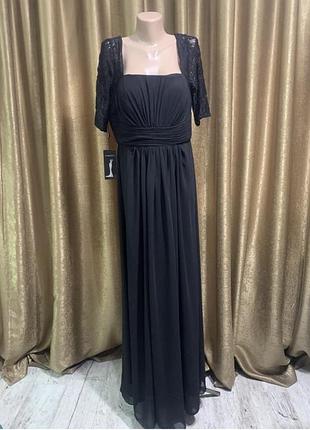Вечірнє довге чорне плаття ever pretty високий зріст розмір 20/2xl, 3xl, 4xl