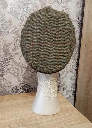 Мужская твидовая кепка jackdaw x harris tweed (100% шерсть, made in u9, размер m)
