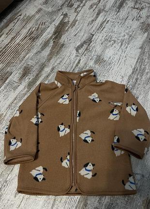 Кофта для хлопчиків h&m флісова з принтом собаки