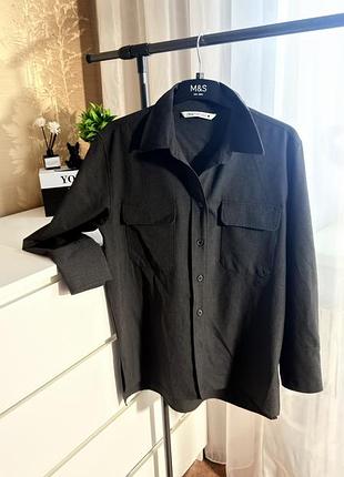 Базовая оверсайз рубашка женская zara
