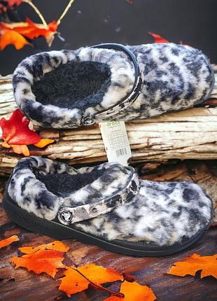 Утеплені хутром чоловічі сабо crocs м12-45/46