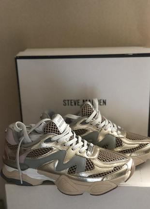 Кросівки жіночі steve madden золотисті, розмір 39, устілка 25 см