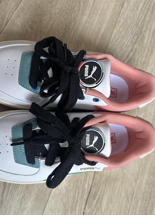 Кросівки puma білі з рожевим та м'ятним