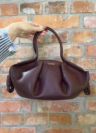 Жіноча сумка loewe paseo burgundy бордова