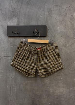 Вовняні міні-шорти benetton playlife sisley wool y2k