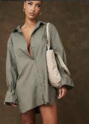 Комфортная с красивыми рукавами рубашка 👕 оверсайз