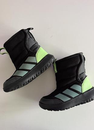 Черевики дитячі adidas winterplay kids чорні з салатовим