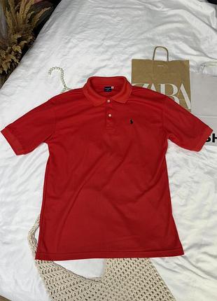 Оригінальне чоловіче поло polo sport ralph lauren (розмір xl / червоне)