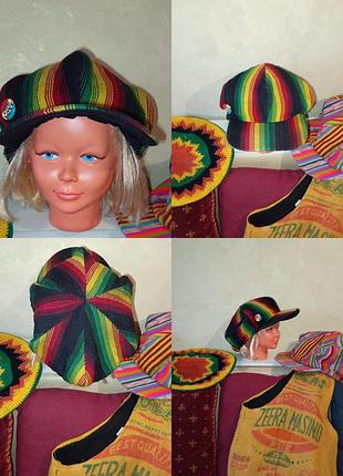 Кепка на хеллоуин jamaica rastafari cap hand made растафарианская кепка