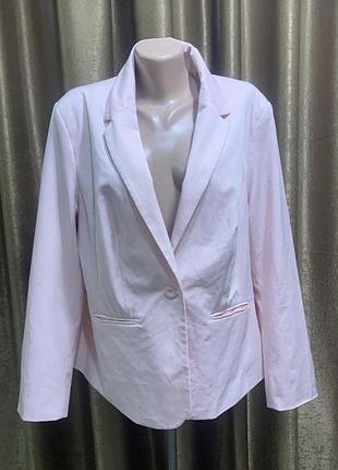Піджак body flirt ніжного рожевого пудрового кольору розмір євро 48/3xl/4xl