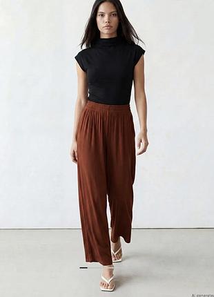 Теракотовые с карманами кюлоты 👖