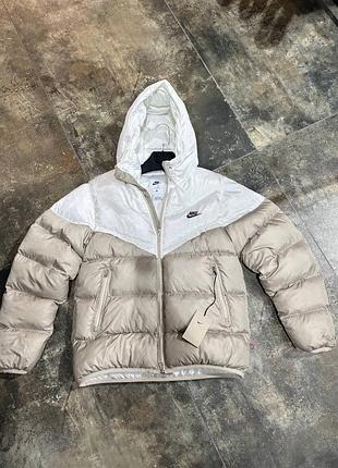 Пуховик чоловічий nike storm-fit бежевий