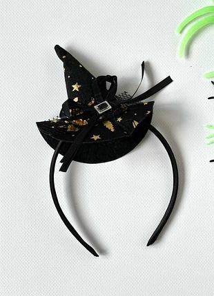 Обруч цилиндр ведьмочка, волшебница, колдунья на helloween
