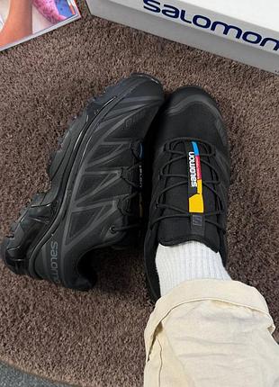 Salomon xt-6 total black termo — утепленные мужские кроссовки