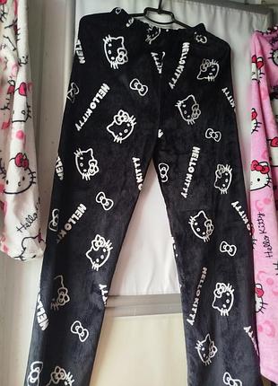 Hello kitty теплі штани чорні