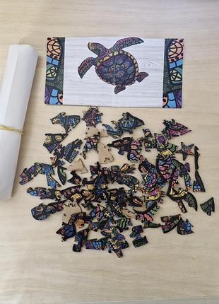 Дерев'яні пазли puzzleok довголітня черепаха