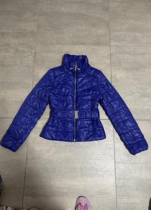 Куртка жіноча h&m демісезонна синьо-фіолетова, не збивається утеплювач